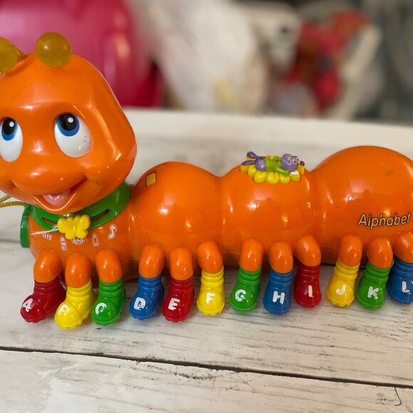 Leap Frog Alphabet Pal 2001 Orange Caterpillar Musical Sound Lights RARE - Picture 6 of 6